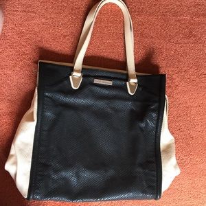 GUC Charles Jourdan textured leather zip tote bag